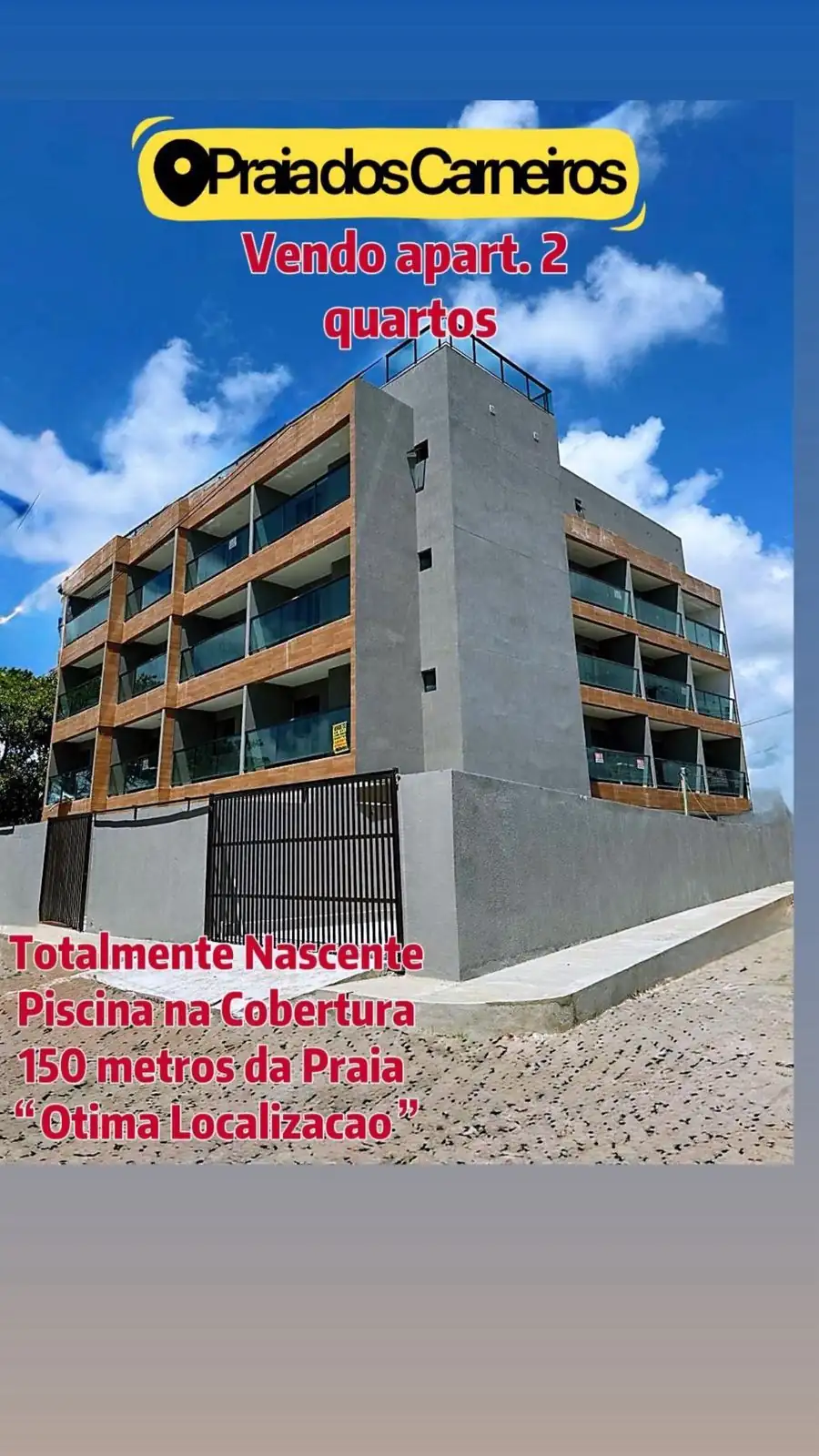 Lançamento a 200m da praia dos Carneiros