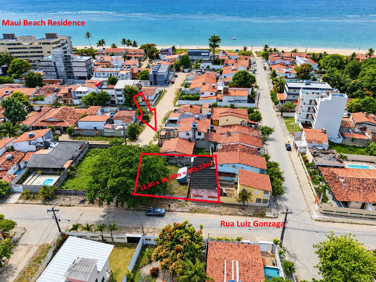 Vendo lote na Rua Luiz Gonzaga a 200m da praia